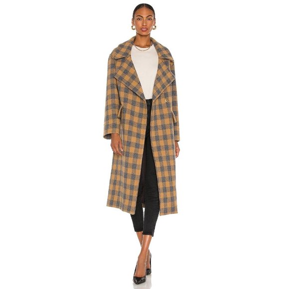 Smythe Jackets & Blazers - Smythe Blanket Coat in Camel and Grey Check